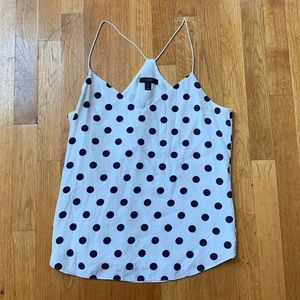 J. Crew Navy Polka Dot Tank